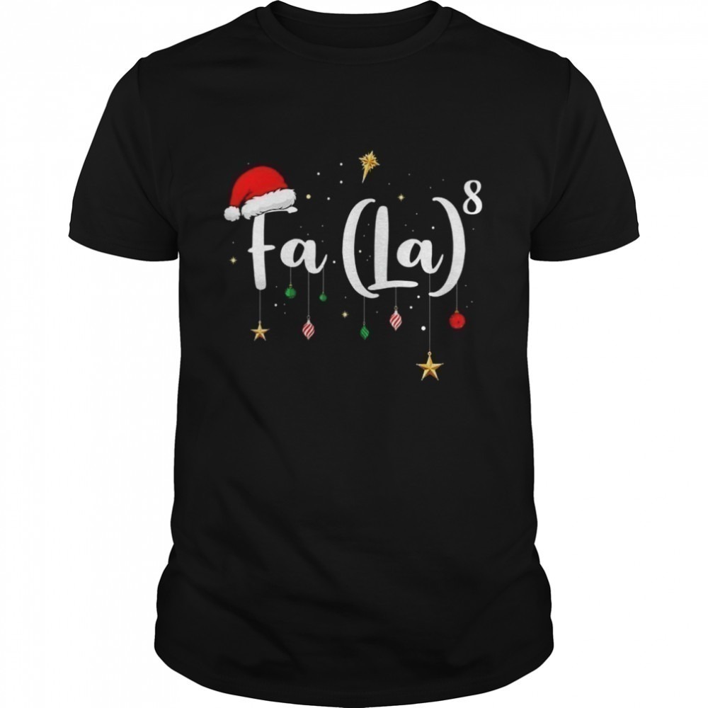 Santa Fa La Math Funny Christmas Carol Holiday Humor Graphic T-Shirt